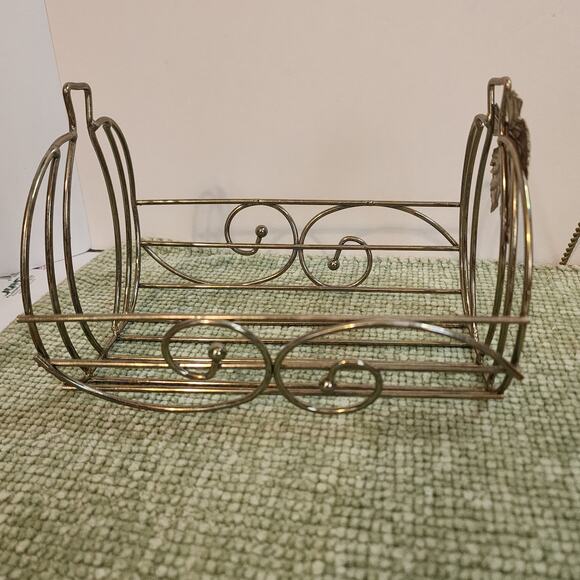 Metal Pumpkin Wire Basket Fall Harvest Table Centerpiece Holder 7x7x6 - Picture 4 of 7